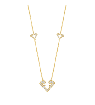 Lace Arabesque 18K Yellow Gold Diamond Necklace