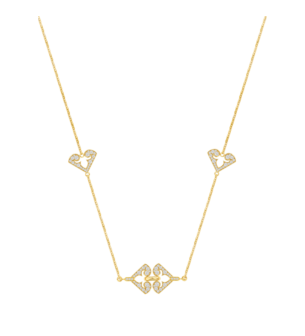 Lace Arabesque 18K Yellow Gold Diamond Necklace