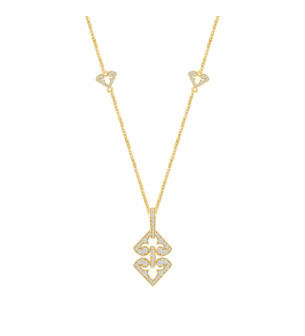 Lace Arabesque 18K Yellow Gold Diamond Necklace