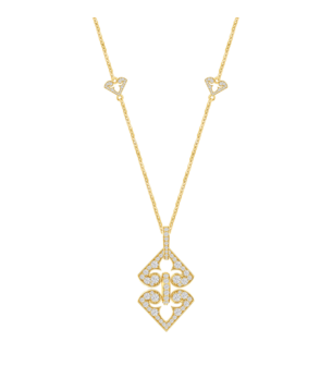Lace Arabesque 18K Yellow Gold Diamond Necklace