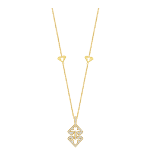 Lace Arabesque 18K Yellow Gold Diamond Necklace