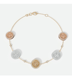 Lace Oria 18k Yellow, White and Rose Gold Bracelet