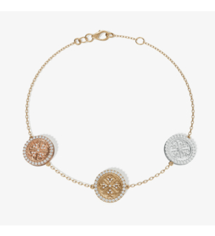 Lace Oria 18k Yellow, White and Rose Gold Bracelet