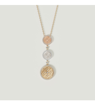Lace Oria 18k Yellow, White and Rose Gold Necklace