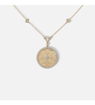 Lace Oria 18k Yellow Gold Diamond Necklace