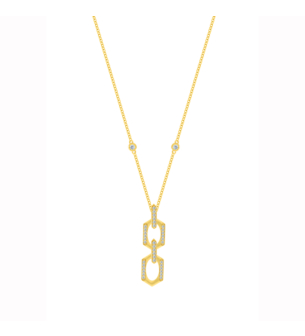 Links 18k Yellow Gold Diamond Necklace