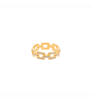 Links 18k Rose Gold Diamond Ring