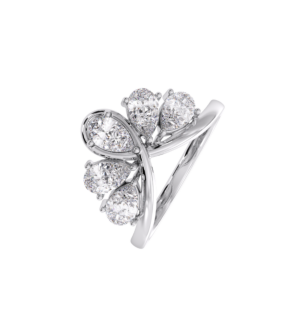 Gaia Luxe 1 Carat Lab Grown Diamond Ring in 18k White Gold