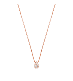 Djula Diamond Pear Chain Necklace in 18K Rose Gold