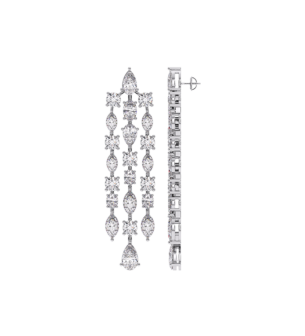 Gaia Luxe 16 Carat Lab Grown Diamond Earrings in 18k White Gold