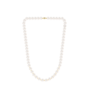 Kiku Rose Gold and Pearl Necklace 