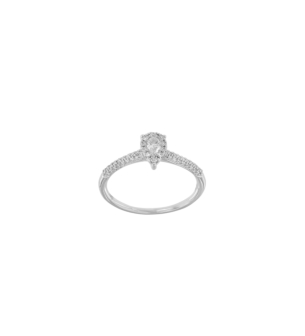 خاتم ون سيكس إيت دروبس من الذهب الأبيض عيار 18K