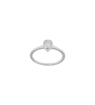 خاتم ون سيكس إيت دروبس من الذهب الأبيض عيار 18K