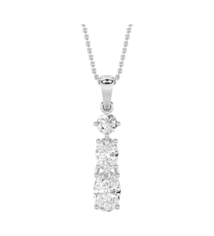 Gaia Luxe Fashion 18k White Gold Lab-Grown Diamond Pendant