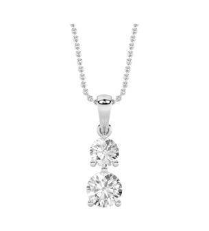 Gaia Luxe Fashion 18k White Gold Lab-Grown Diamond Pendant