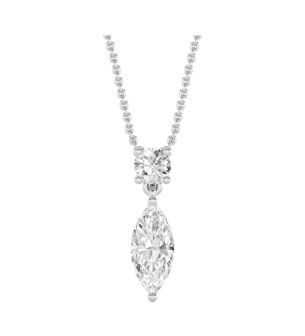 Gaia Luxe Fashion 18k White Gold Lab-Grown Diamond Pendant