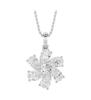 Gaia Luxe Fashion 18k White Gold  Lab-Grown Diamond Pendant