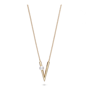 Mikimoto V Code Gold Pendant 