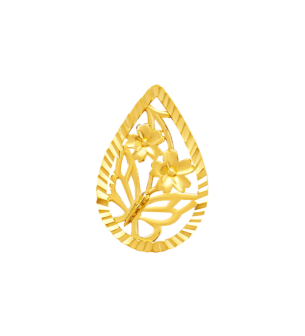 Paradise Light Weight Earring In 18K Yellow Gold