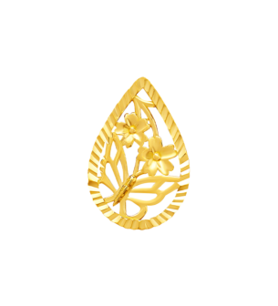 Paradise Light Weight Earring In 22K Yellow Gold