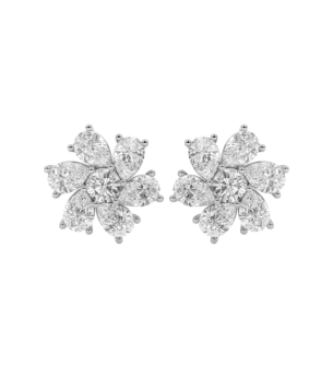 Gaia Luxe Fashion 18k White Gold Lab-Grown Diamond Earrings
