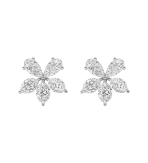 Gaia Luxe Fashion 18k White Gold Lab-Grown Diamond Earrings