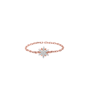 Djula  Diamond Sun Chain Ring in 18K Rose Gold