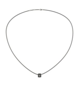 Gunmetal Revolve Necklace in Silver