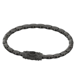 Black Revolve Bracelet in Silver 