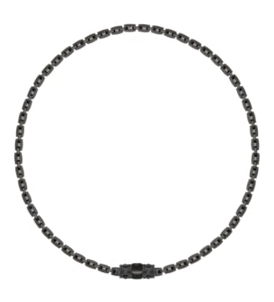 Black Revolve Necklace in Silver 