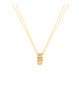 Revolve Diamond Pendant Chain set in 18K Yellow Gold