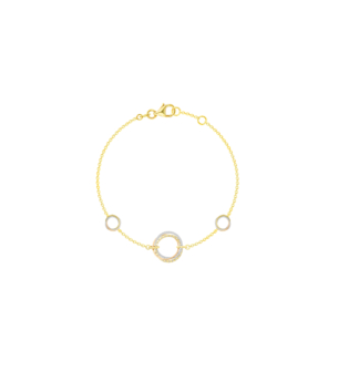 Revolve Trio 18K Yellow, Rose & White Gold Diamond Bracelet