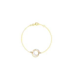 Revolve Trio 18K Yellow, Rose & White Gold Diamond Bracelet