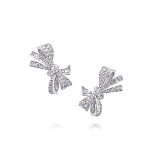 Graff Tilda's Bow Classic Diamond Stud Earrings