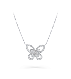 Butterfly Silhouette Diamond Pendant