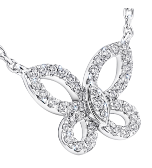 Graff Mini Butterfly Silhouette Diamond Pendant