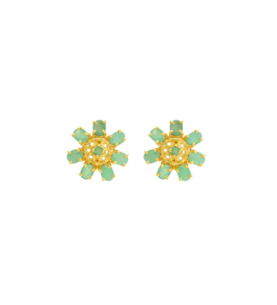 Rangoli 22K Yellow Gold Emerald Earrings