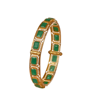 Rangoli Bangle in 22K Gold