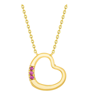 Rangoli 22k Gold and Ruby Pendant Chain