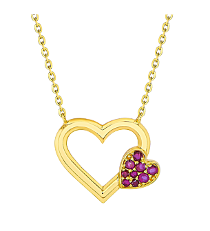 Rangoli 22k Gold and Ruby Pendant Chain