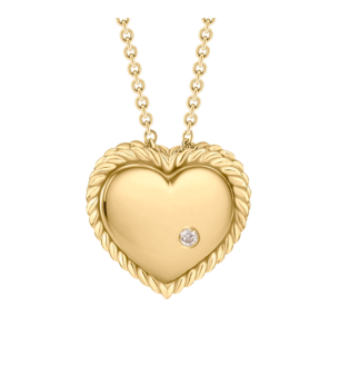 Forget Me Knot Heart With Diamonds Pendantchain