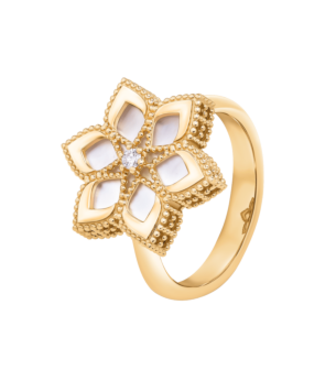 Stella D'Oro 18K Rose Gold Diamond And Mother Of Pearl Ring