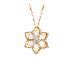 Stella D'Oro 18K Rose Gold Diamond And Mother Of Pearl Necklace