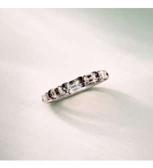 Baguette 18K White Gold Diamond Ring