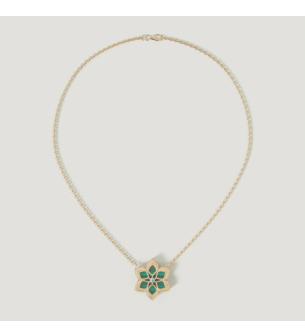Stella d'Oro Lucky Malachite 18K Rose Gold Necklace