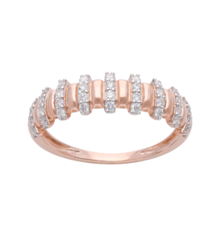 Wi'am Rhythm 18k Rose Gold Diamond Ring