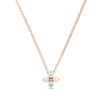 Love in Verona necklace in 18kt rose gold with diamonds.