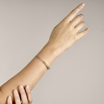 Alif Rose Gold Diamond Bangle