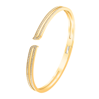 Alif Yellow Gold Diamond Bangle