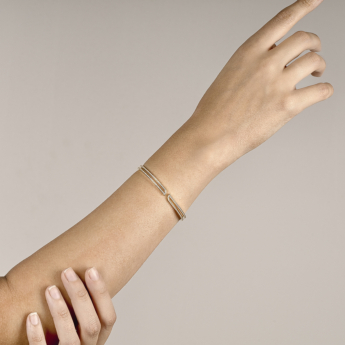 Alif Yellow Gold Diamond Bangle